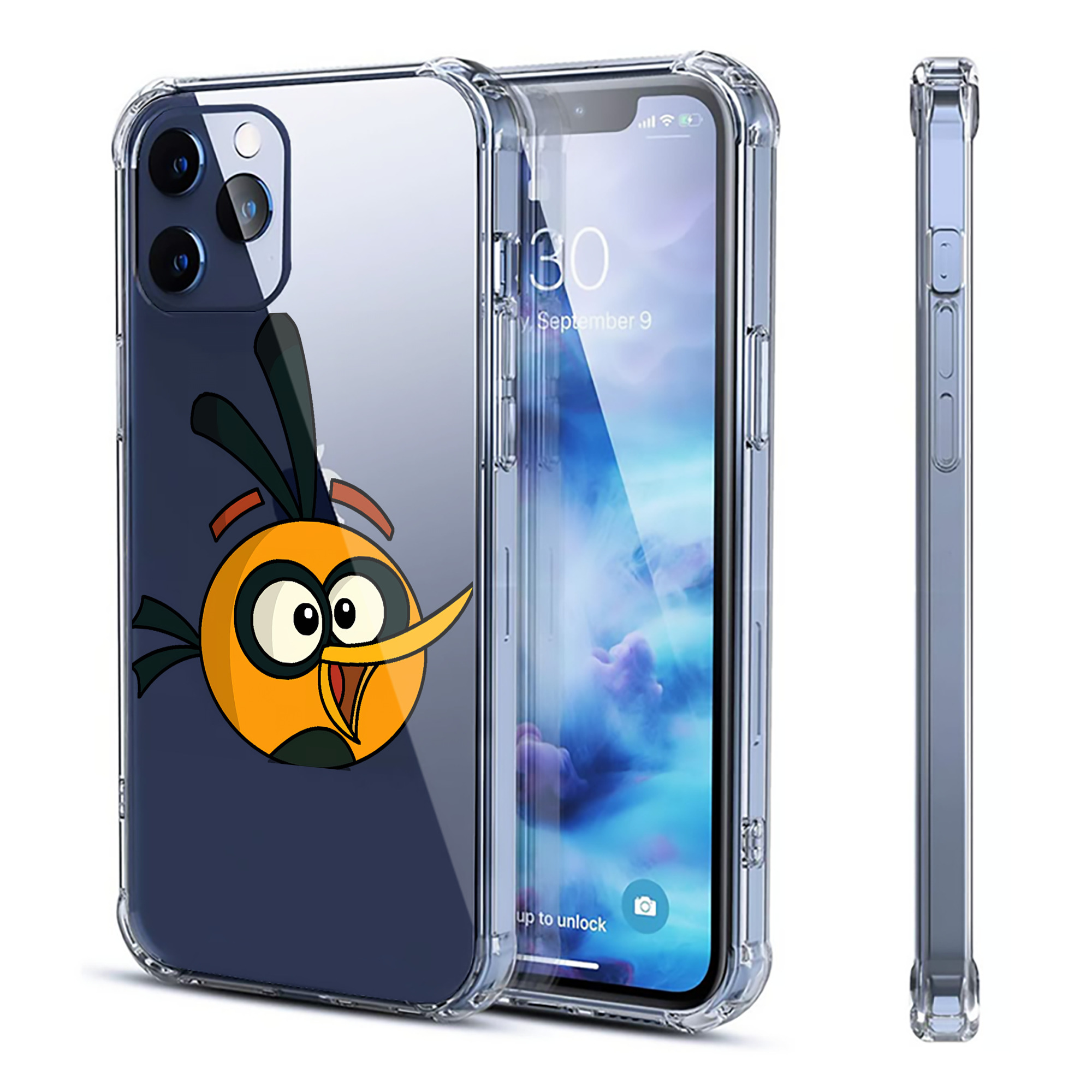 （画像用） Angry Birds アングリーバード 【iPhone 12シリーズ対応】透明スマホケース（クリアソフトケース）